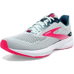 Brooks Women’s Launch 8 Neutral Running Shoe (Size 8.5 in Ice Flow/Navy/Pink)